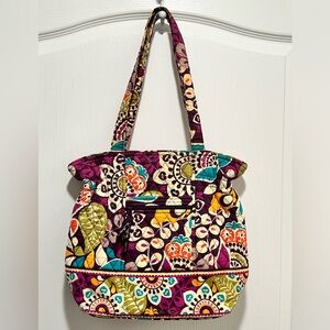 Vera Bradley Shoulder Tote Bag - Plum Crazy